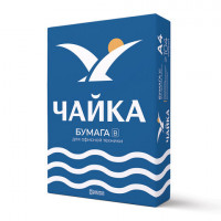 Бумага офисная А4, 80 г/м2, 500л, марка В, ЧАЙКА, Россия, 162%(CIE),ххххх