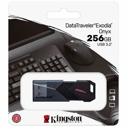 Флеш-диск 256GB KINGSTON DataTraveler Exodia Onyx, разъем USB 3.2, черный, DTXON/256G, DTXON/256GB по низкой цене оптом Краснодар, Москва, Уфа, Казань, Барнаул, Владивосток, Хабаровск, Сахалин, Красноярск, Екатеренбург, 