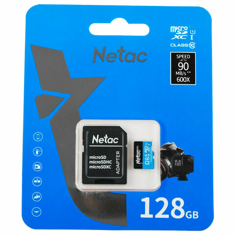 Карта памяти microSDXC 128 ГБ NETAC P500 Standard, UHS-I U3,128 Мб/с, (class 10), NT0, NT02P500PRO-128 по низкой цене оптом Краснодар, Москва, Уфа, Казань, Барнаул, Владивосток, Хабаровск, Сахалин, Красноярск, Екатеренбург, 