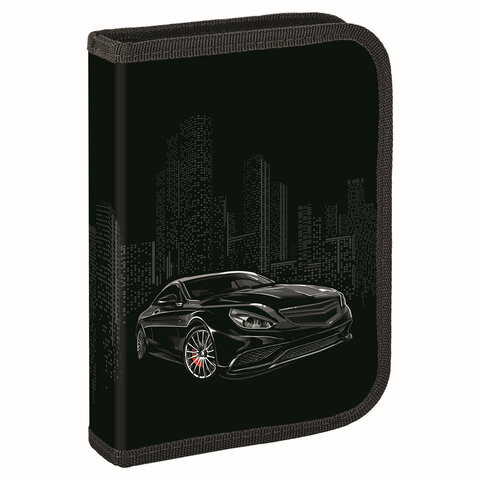 Пенал BRAUBERG, 1 отделение, 1 откидная планка, полиэстер, 21х14 см, "Night Car", 271522 по низкой цене оптом 