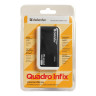Хаб DEFENDER QUADRO INFIX, USB 2.0, 4 порта, порт для питания, 83504 по низкой цене оптом Краснодар, Москва, Уфа, Казань, Барнаул, Владивосток, Хабаровск, Сахалин, Красноярск, Екатеренбург, 