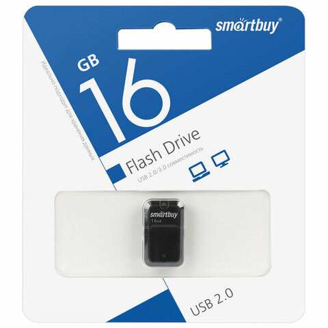 Флеш-диск 16 GB, SMARTBUY Art, USB 2.0, черный, SB16GBAK по низкой цене оптом Краснодар, Москва, Уфа, Казань, Барнаул, Владивосток, Хабаровск, Сахалин, Красноярск, Екатеренбург, 