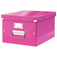 Короб архивный LEITZ "Click & Store" M, 200х280х370 мм, ламинированный картон, разборный, розовый, 60440023