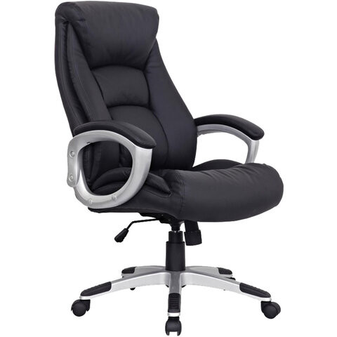 Кресло из натуральной кожи BRABIX "Grand EX-500", черное, 530861 по низкой цене оптом 