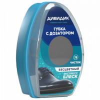 Губка для обуви БЕСЦВЕТНАЯ из гладкой кожи с дозатором ДИВИДИК, ш/к 90377, 4650056490377