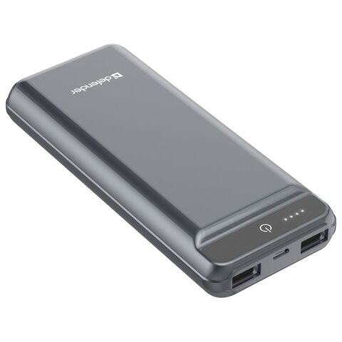 Аккумулятор внешний DEFENDER EXTRALIFE 15000F, 15000 mAh, 2 USB, Li-pol, серый, 83668 по низкой цене оптом 