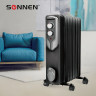 Обогреватель масляный SONNEN DFN-07BL, 1500 Вт, 7 секций, черный, 455310 по низкой цене оптом 