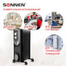 Обогреватель масляный SONNEN DFN-07BL, 1500 Вт, 7 секций, черный, 455310 по низкой цене оптом 