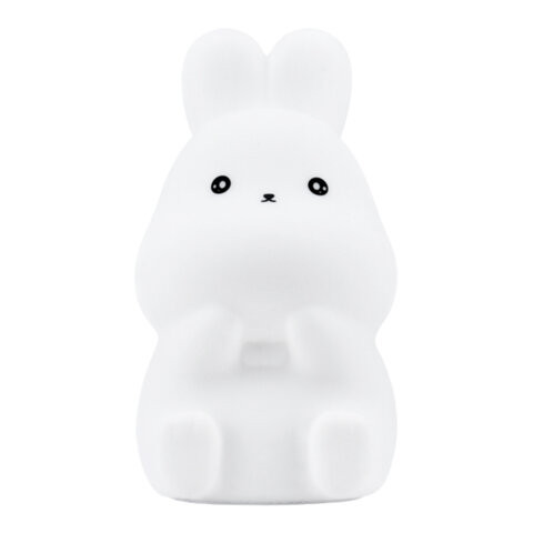 Ночник силиконовый LED "Зайчик" 54x63x95 мм, белый свет/RGB,на батарейках (в комплекте), DASWERK, 238933 по низкой цене оптом 