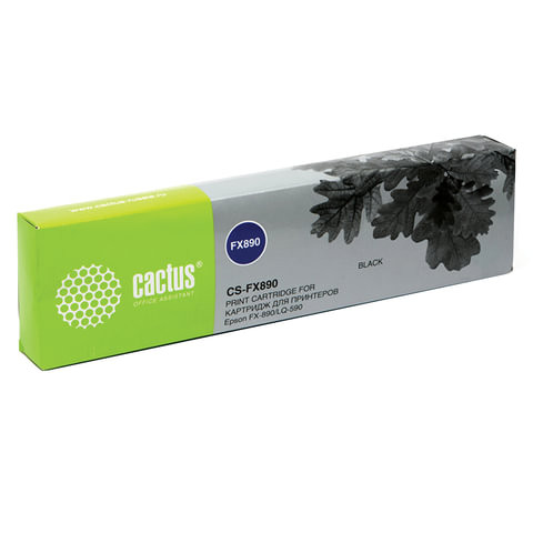 Картридж матричный CACTUS (CS-FX890) для EPSON LQ-590, черный, ресурс 5 млн. знаков по низкой цене оптом 