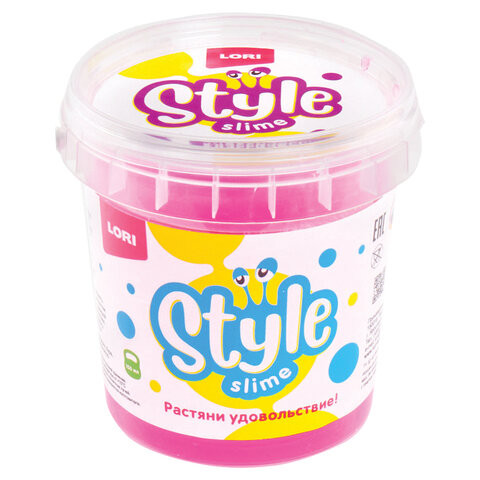 Слайм Style Slime классический "Розовый с ароматом вишни", 150 мл, LORI, Сл-001 по низкой цене оптом Краснодар, Москва, Уфа, Казань, Барнаул, Владивосток, Хабаровск, Сахалин, Красноярск, Екатеренбург, 