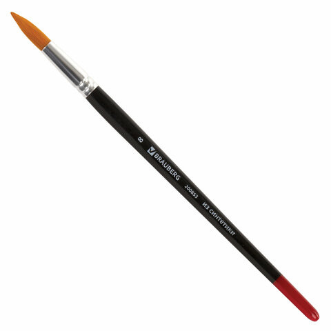 Кисть BRAUBERG синтетика, круглая, №8, 200853 по низкой цене оптом 