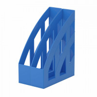 Лоток вертикальный для бумаг КОМПЛЕКТ 2шт., BRAUBERG "Modern", 245х75х320 мм, синий, 238031