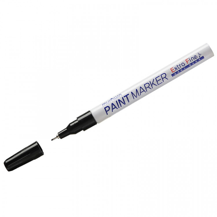 Маркер-краска MunHwa "Extra Fine Paint Marker" черная, 1мм, нитро-основа по низкой цене оптом Краснодар, Москва, Уфа, Казань, Барнаул, Владивосток, Хабаровск, Сахалин, Красноярск, Екатеренбург, 