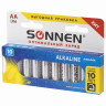 Батарейки КОМПЛЕКТ 10 шт., SONNEN Alkaline, АА (LR6, 15А), алкалиновые, пальчиковые, короб, 451086 по низкой цене оптом Краснодар, Москва, Уфа, Казань, Барнаул, Владивосток, Хабаровск, Сахалин, Красноярск, Екатеренбург, 