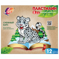 Пластилин классический ЛУЧ "Zoo", 12 цветов, 180 г, картонная коробка, 29C 1722-08