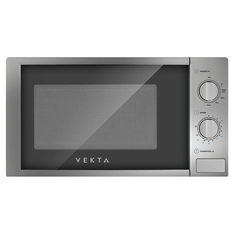 Микроволновая печь VEKTA MS720AHS, объем 20 л, мощность 700 Вт, механическое управление, таймер, серебро, MCO00053722 по низкой цене оптом 