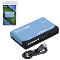 Картридер DEFENDER ULTRA, USB 2.0, порты SD, MMC, TF, M2, CF, XD, MS, 83500