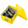 Короб архивный LEITZ "Click & Store" M, 200х280х370 мм, ламинированный картон, разборный, желтый, 60440016 по низкой цене оптом 