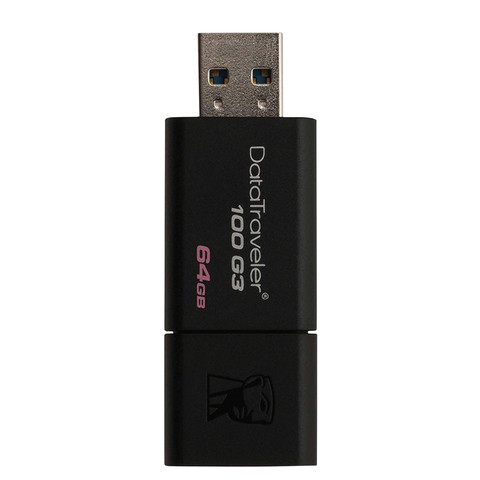 Флеш-диск 64 GB, KINGSTON DataTraveler 100 G3, USB 3.0, черный, DT100G3/64GB по низкой цене оптом Краснодар, Москва, Уфа, Казань, Барнаул, Владивосток, Хабаровск, Сахалин, Красноярск, Екатеренбург, 