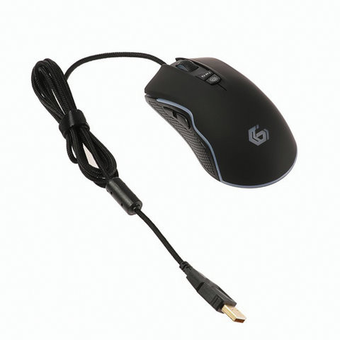 Мышь проводная игровая GEMBIRD MG-700, USB, 6 кнопок + 1 колесо-кнопка, подсветка, черная по низкой цене оптом 