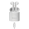Наушники с микрофоном (гарнитура) DEFENDER TWINS 630, Bluetooth, беспроводные, белые, 63630 по низкой цене оптом 