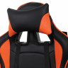 Кресло компьютерное BRABIX "GT Racer GM-100", две подушки, экокожа, черное/оранжевое, 531925 по низкой цене оптом 
