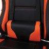 Кресло компьютерное BRABIX "GT Racer GM-100", две подушки, экокожа, черное/оранжевое, 531925 по низкой цене оптом 