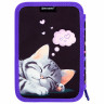 Пенал BRAUBERG, 3 отделения, полиэстер, 21х14 см, Sleeping kitten, 273538 по низкой цене оптом 