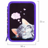 Пенал BRAUBERG, 3 отделения, полиэстер, 21х14 см, Sleeping kitten, 273538 по низкой цене оптом 