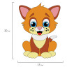 Набор для творчества "Аппликация из фетра", "Котёнок", основа 20х15 см, ЮНЛАНДИЯ, 662390