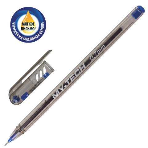 Ручка шариковая масляная PENSAN "My-Tech", СИНЯЯ, игольчатый узел 0,7 мм, линия письма 0,35 мм, 2240 по низкой цене оптом Краснодар, Москва, Уфа, Казань, Барнаул, Владивосток, Хабаровск, Сахалин, Красноярск, Екатеренбург, 