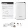 Аккумулятор внешний 6000 mAh SONNEN POWERBANK K611, 2 USB, литий-полимерный, белый, 263028 по низкой цене оптом 