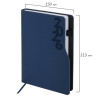 Ежедневник датированный 2026 А5 150x213мм BRAUBERG Up, под кожу софт-тач, держатель для ручки, синий, 117118 по низкой цене оптом 