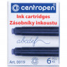 Картриджи чернильные СИНИЕ CENTROPEN, КОМПЛЕКТ 6 шт., 0019/6, 1 0019 0601 по низкой цене оптом Краснодар, Москва, Уфа, Казань, Барнаул, Владивосток, Хабаровск, Сахалин, Красноярск, Екатеренбург, 