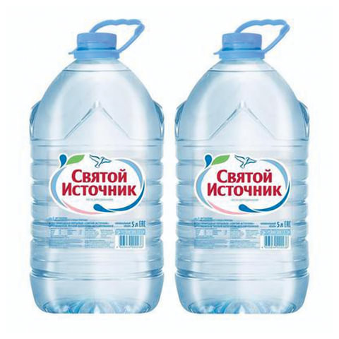 Вода негазированная питьевая "Святой источник", 5 л, пластиковая бутыль по низкой цене оптом 