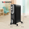 Обогреватель масляный SONNEN DFN-09BL, 2000 Вт, 9 секций, черный, 455311 по низкой цене оптом 