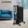 Обогреватель масляный SONNEN DFN-09BL, 2000 Вт, 9 секций, черный, 455311 по низкой цене оптом 