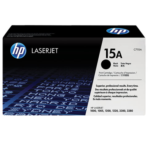 Картридж лазерный HP (C7115А) LaserJet 1000/1200/3300/3380 и другие, №15А, оригинальный, 2500 стр., С7115А по низкой цене оптом 