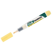 Маркер меловой MUNHWA "Chalk Marker", 3 мм, ЖЕЛТЫЙ, сухостираемый, для гладких поверхностей, CM-08