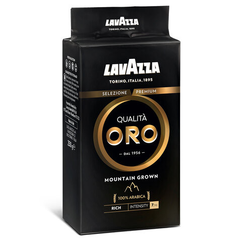 Кофе молотый LAVAZZA "Qualita Oro MOUNTAIN GROWN", арабика 100%, 250 г, вакуумная упаковка, 1333 по низкой цене оптом Кофе молотый LAVAZZA "Qualita Oro MOUNTAIN GROWN", арабика 100%, 250 г, вакуумная упаковка, 1333 по низкой цене оптом