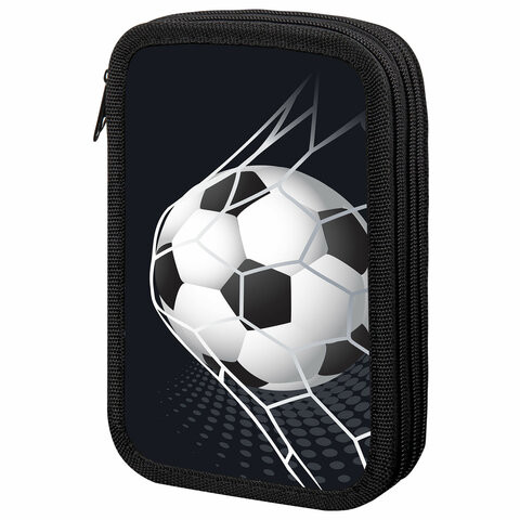 Пенал ПИФАГОР, 3 отделения, ламинированный картон, 19х11 см, Ball kick, 272253 по низкой цене оптом 