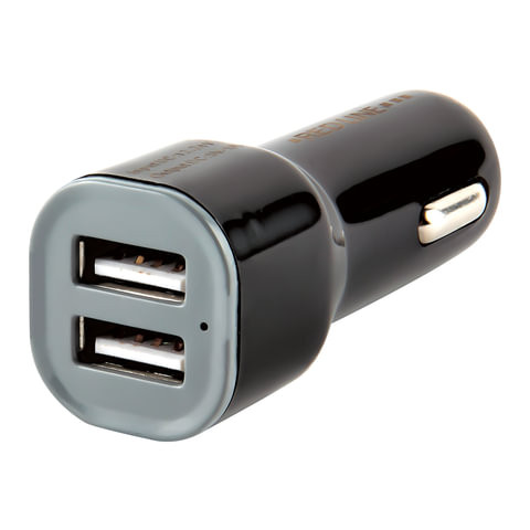 Зарядное устройство автомобильное RED LINE AC-1A, 2 порта USB, выходный ток 1А, черное, УТ000010345 по низкой цене оптом 