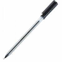 Ручка шариковая масляная PENSAN 1005, ЧЕРНАЯ, корпус прозрачный, узел 0,7 мм, линия письма 0,5 мм, 1005