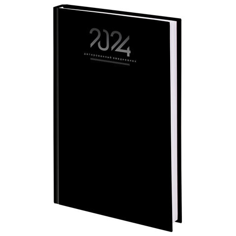 Ежедневник датированный 2024 145х215мм, А5, STAFF, ламинированная обложка, Black, 115146 по низкой цене оптом 