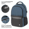 Рюкзак BRAUBERG URBAN универсальный, с отделением для ноутбука, USB-порт, Denver, синий, 46х30х16 см, 229893 по низкой цене оптом 