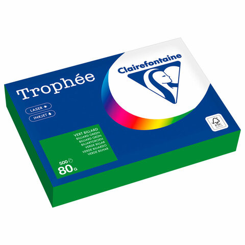 Бумага цветная CLAIREFONTAINE, А4, 80 г/м2, 500 л., интенсив, травяной, Франция, 199, 1991PC по низкой цене оптом 