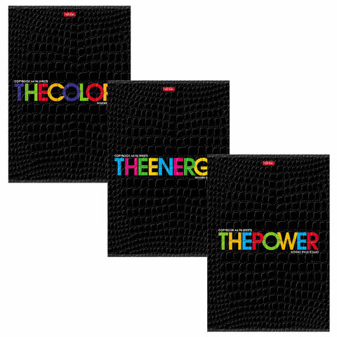 Тетрадь А4, 96 л., HATBER скоба, клетка, тиснение CROCO, "THEBOOK" (3 вида в спайке), 96Т4тВ1 по низкой цене оптом Краснодар, Москва, Уфа, Казань, Барнаул, Владивосток, Хабаровск, Сахалин, Красноярск, Екатеренбург, 