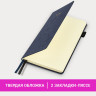 Блокнот А5 138x213мм BRAUBERG Velvet, резинка, держатель, 80л, клетка, синий, 116239 по низкой цене оптом 