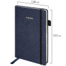 Блокнот А5 138x213мм BRAUBERG Velvet, резинка, держатель, 80л, клетка, синий, 116239 по низкой цене оптом 
